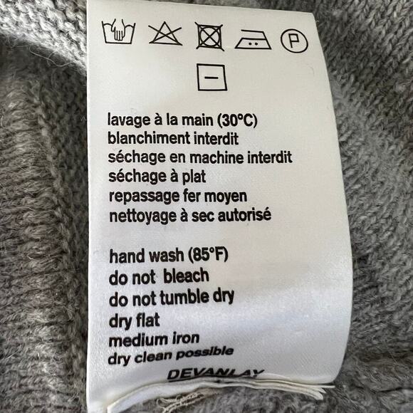 Lacoste Womens Wool Cashmere Pullover Sweater Gray Size Small - Picture 9 of 11